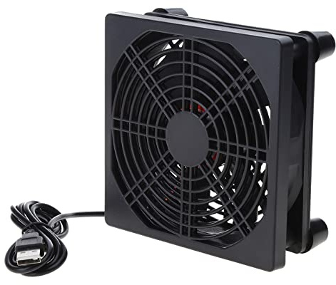 lazyfun 120 mm 5 V USB alimentado por ventilador para router, módem, router, carcasa para varios dispositivos electrónicos