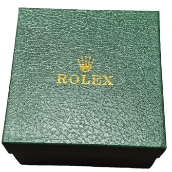 ROUREOX Scatola Orologi Verde Cofanetto Donna Singolo Legno Portaoggetti Pelle Esterno Cuscino per Rolex Cosmograph Daytona