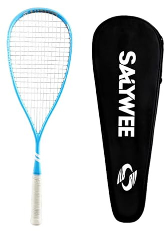 ZYIHNIRB Squashschläger, Leichtes Tennis Trainingsgerät, Tennisschläger für Übungen, Dämpfung, für Fortgeschrittene Und Anfänger, Blau