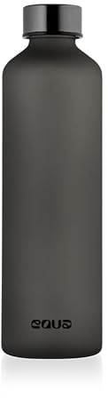 EQUA Glasdrickflaska 750 ml – borosilikatglas, temperaturbeständigt, läckagesäker, BPA-, BPF och BPS-fritt, aska