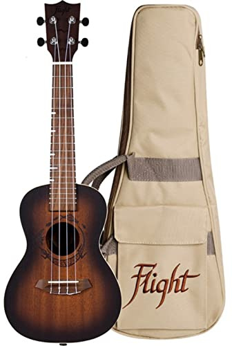 Flight Amber DUC380 Konzert-Ukulele, Bernsteinfarben, Mehrfarbig, Einheitsgröße