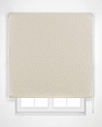 Estoralis | SANDOR | Estor Enrollable Diseño Moderno | Translúcido Jacquard | Color Beige | 130 x 255 cm (ancho/alto) Tamaño Tela 127 x 250 cm | Estores para Ventanas y Puertas