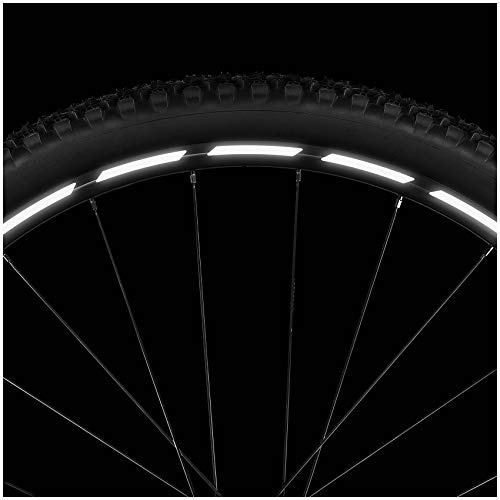 Finest Folia 40er Set reflektierende Felgenaufkleber Fahrrad Schwarz | Retroreflektierende Oralite Folie nach UN/ECE 104 für 27,5-29 Zoll UV-beständig wetterfest für Laufrad Fahrradhelm K134