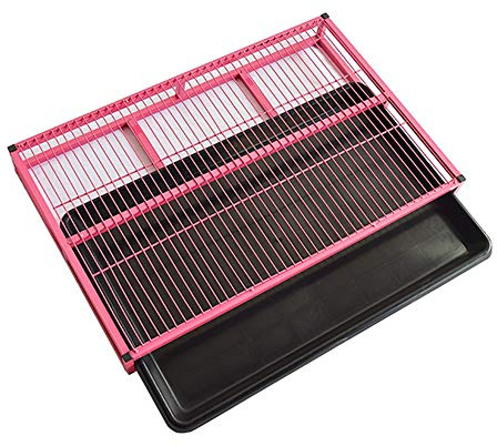 RXBFD Large Portable Dog Potty Toilet Tray,Compact Stainless Steel Pet Puppy Toilet Training Tray for Indoor Use,Removable Waste Tray for Easier Clean Up