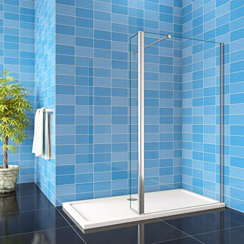 Walk In 190cm Parete Doccia 30cm Paretina Mobile vetro 8mm 100cm Barra 90cm | Anticalcare, Vetro Temperato