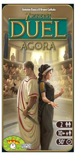 Repos Production, 7 Wonders Duel: Agora Expansion, Board Game, Ages 10+, 2 Players, 30 Minutes Playing Time