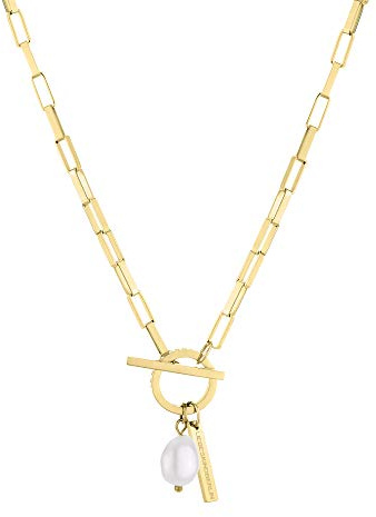 Liebeskind Berlin Damen Schmuck aus Edelstahl – Halskette und Armschmuck aus einem coolen Kettenlook mit Perle - zeitlos, modern & alltagstauglich