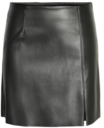 Noisy May Nmclara Penny PU HW - Falda Slit para Mujer, Negro, L