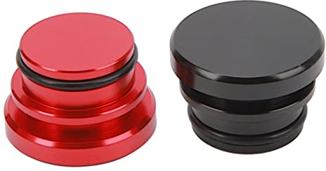 Dioche Car Lighter Plug Cover, 2PCS Cigarette Lighter Dust Plug Red and Black Dustproof Lighter Socket Cover Cap for Vehicles with 12V Accessory Plugs