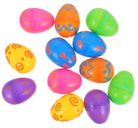 BCOATH 12stücke Befüllbare Ostereier Kunststoff Helle Kreative Dekoration Für Ostern Füllen Mit Süßigkeiten Und Kleinen Geschenken Für Partys Und Bastelprojekte