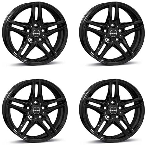 4x Borbet cerchi in alluminio XR 7.5x17 ET29 5x112 black glossy