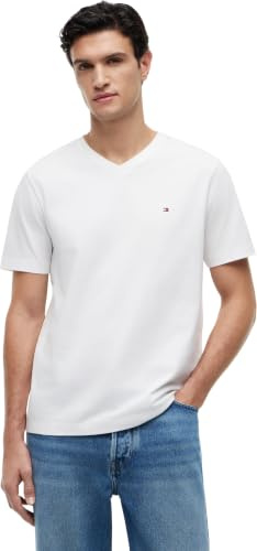 Tommy Hilfiger Camiseta de Manga Corta Hombre Essential tee con Cuello de Pico