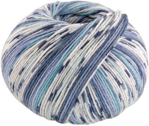 LANA GROSSA Meilenweit 6-Fach Alpaca | Kuschelweiches Sockengarn, waschmaschinenfest | Handstrickgarn aus 50% Alpaka, 20% Schurwolle & 30% Polyamid | 150g Wolle zum Stricken & Häkeln | 390m FB1101