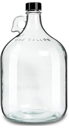 NCPSAKD Transparente,4L,Botella de Vidrio con Tapa