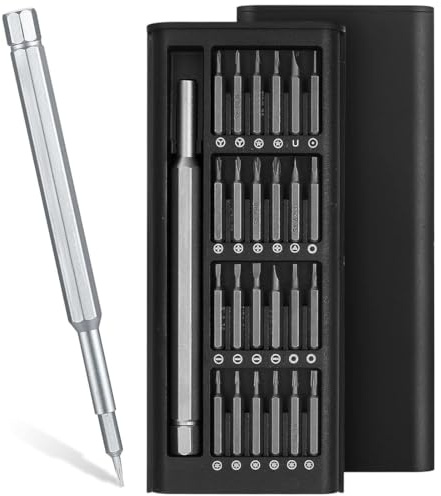 WeddHuis Set de tournevis 24 en 1, mini set de tournevis de précision, set de tournevis magnétique pour téléphones portables, tablettes, ordinateurs, lunettes, montres