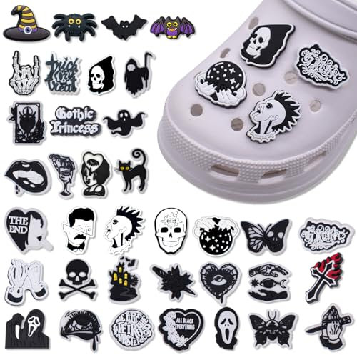 BDSHUNBF 36 Stück Schuh Charms, Halloween Schuhanstecker Schuh, Schuh Anstecker Dekoration, PVC Shoe Charms, DIY-Armband, Accessories for Birthday Halloween