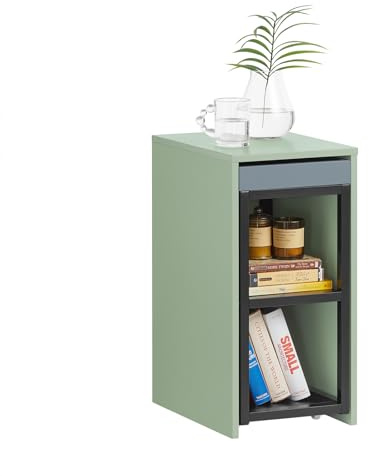 SoBuy Beistelltisch Satztisch Couchtisch Stapelbar Sofatisch Kaffeetisch Laptoptisch Pflegetisch Wohnzimmertisch Servierwagen mit Rollen FBT145-GR