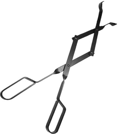 CAZSTYK 66 cm Kaminzange für Feuerstelle, Kaminwerkzeuge, Zubehör, Camping, Holzofen, Lagerfeuer, Picknick, Innen- und Außenbereich