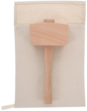 BEBEMOKO 2pcs Efficient Ice Crushing Hammer Mallet Canvas Ice Bag for Bars and Home Tool