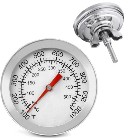 Termómetro para Parrillas de Carbón & Ahumador, Termómetro de Alta Temperatura (50-600℃/100-1000℉), Ideal para Ahumado & Parrillada