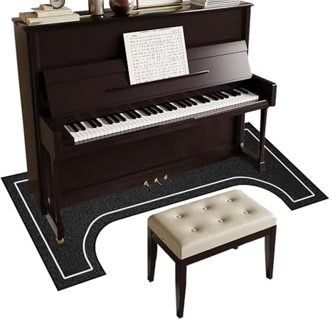 Tehocwiz Klavierteppich Antivibrationsmatte Klavier Akustik Polster Rutschfester Elektronisches Klavier Teppich Schlagzeugteppich für Klavier Elektronisches Klavier Studio 160 cm x 70 cm