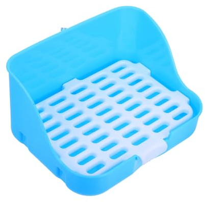 Toyvian Kaninchenkäfig Toilette Kaninchentoilette aus Wiederverwendbarem Material mit Trennwand für Kaninchen Meerschweinchen Hamster für Wohnräume und Garten Geruchlos