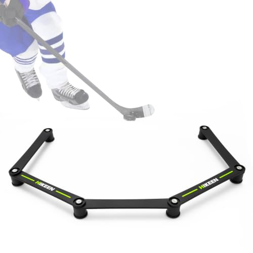 Hikeen 5-Sections Hockey Training Equipment,Magnetic Adjustable Size Hockey Stick Handling Trainer,Portable Stickhandling Training Tool for Puck Control, Reaction Time and Coordination