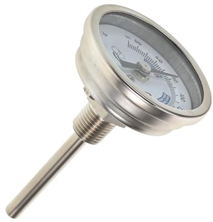 CONGARTENO Termometro per Vino Acciaio Inossidabile Misuratore Temperatura per Produzione Vino Display e Facile da Leggere Design Vite per Misurazioni Precise Attrezzatura Multifunzionale per