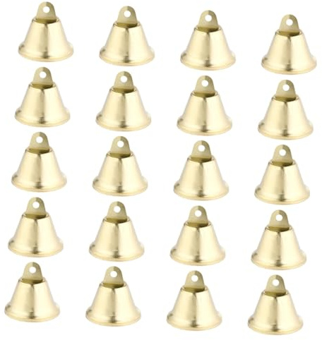 BIUDECO 40 Stück Teiliges Goldene Metall Jingle Bells mit Großem Glänzend Langlebig als Weihnachtsdeko Haustier Glöckchen zum Aufhängen an Baum Tür Wand Festliche Stimmung