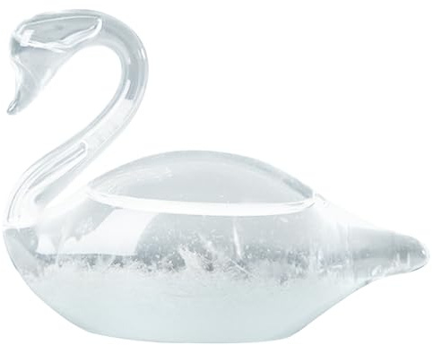 Storm Glass Weather Forecaster, Storm Glass Wear Predictor, elegante Swan Weather dekorative Kristall-Barometer-Station, Valentinstagsgeschenke für Büro-Desktop-Dekoration