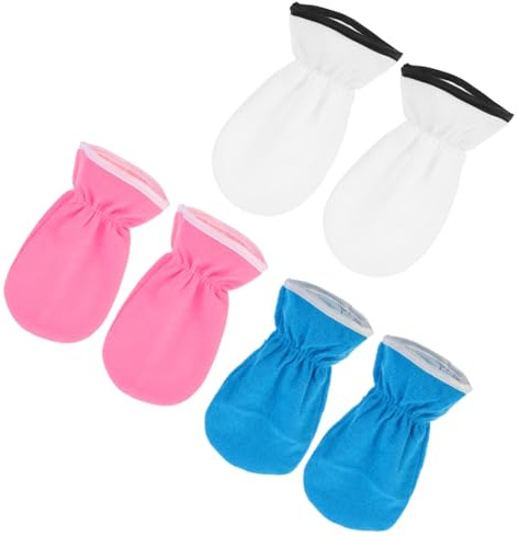 POPETPOP 3 Paar Paraffinwachs Handmasken für Damen Feuchtigkeitsspendende Ätherische Ölhandschuhe aus Polyester und Lint zur Handpflege und Behandlung Trockener Haut zu Hause