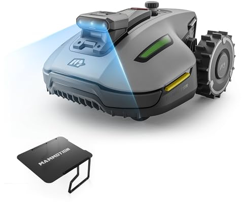 MAMMOTION YUKA Mini 2 500 Cortacésped Robótico sin Cable Perimetral con Módulo 4G, Sin Señal Perdida, Sin RTK, AI Procesamiento de Imagen de Tres Cámaras Robot Segadora, DropMow, hasta 500m²