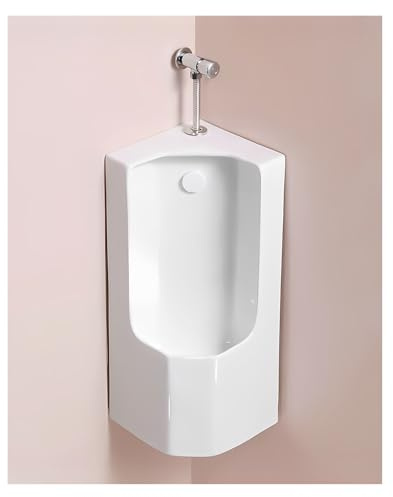 orinatoio angolare a parete Orinatoio da parete per uomini, orinatoio in ceramica con scarico a pavimento e a parete, facile da pulire e salvaspazio per garage, hotel, scuole