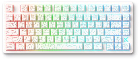 MCHOSE Jet 75 Clavier Gamer, Clavier Magnétique Filaire 75% | Effet Hall, Précision 0,005 mm, Rapid Trigger, 128K Scan Rate, Touches PBT, RGB, Hot Swap, SOCD & Macros Clés, PC/Mac, Blanc