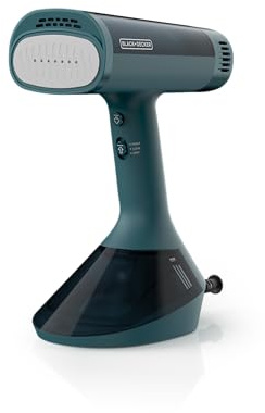 BLACK+DECKER™ VacuSteam™ Handheld Garment Steamer, Clothes Steamer, 1400W, Suction + Steam Technology, Ceramic Press Plate, 22 g/min, 3 Modes, Fast Heat-Up, 200ml Tank, Auto Shut-Off, Travel Friendly