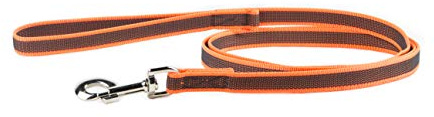 JULIUS K-9 216GM-OR-S2 Laisse antidérapante Color & Gray avec poignée, 20 mm x 2 m, Orange-Gris