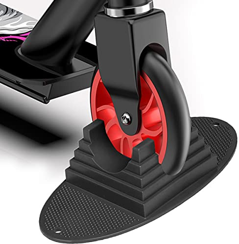LORESJOY Universal Scooter Stand, Stunt Scooter Stand, Roller Stand für Kinder, Stabile Stand Kompatibel mit Freestyle Stunt Roller Kickscooter Tretroller für 95 mm bis 125 mm Rädern (Schwarz)