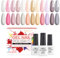 AIMEILI Gel Nagellack UV LED Gellack Farben Set 12 pcs 8ml Soak Off Nägel Farbgel Kit 3