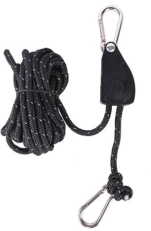 Fulenyi Flaschenzug Handzug Hebezug mit Ratsche Seil 4 mm x 4 Umlenkrolle Seilzug