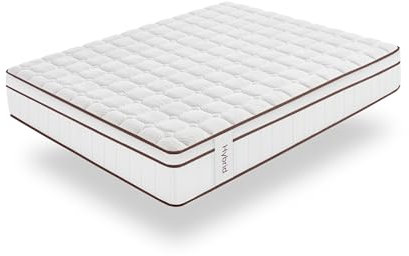 Moonia Hybrid-Matratze, 25 cm, Weiß, mehrere Komfortzonen, Core Spring-Technologie, für Betten geeignet, 135 x 200 cm