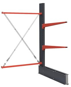 kaiserkraft | Kragarmregal Attillo schwer | einseitig | HxB 2000 x 1000 mm | Kragarm 1000 mm | Anbauregal