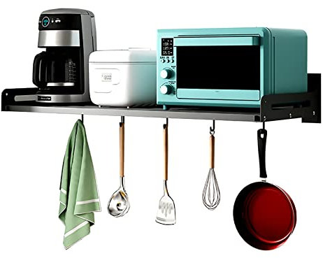 GUIXAN Support de Rangement pour Micro-Ondes Support de Four à Micro-Ondes Supports de Four à Micro-Ondes de Cuisine Étagère Robuste Support Mural en Acier Inoxydable pour Cuisine Bureau