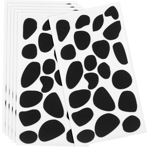 Vaguelly 6 Blätter Selbstklebendes Filzband Für Diy-anwendungen Schwarze Aufklebepunkte Aus Filzmaterial Zur Dekoration Von Kleidung Und Accessoires