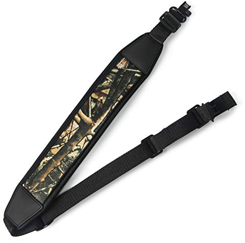 GUGULUZA Gewehrriemen Gewehrgurt Neopren Gepolstert Verstellbar mit 2,54cm Riemenbügel,Gun Sling Belt,Camo