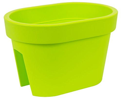 Balkonkiste Blumenkasten Geländerkasten Balkonkasten Geländertopf L 400 mm lime Lofly