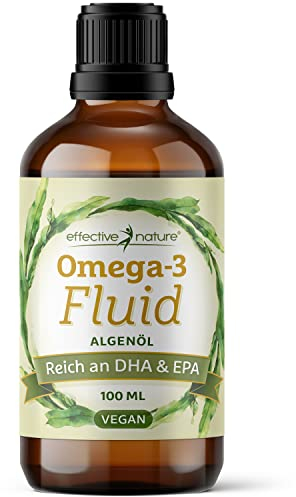Omega 3 Algenöl Vegan - Mit 1116mg EPA, DHA & DPA - Reicht 40 Tage - Vegan - Das Öl Stammt Zu 100% Aus Algen - 100 ml - Leicht Zu Dosieren
