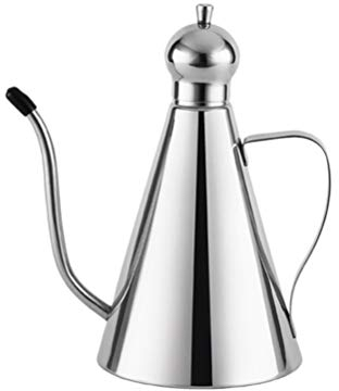Cabilock Oil Dispenser Bottle 500ML Stainless Steel Olive Oil Pourer Cooking Soy Sauce Vinegar Cruet for Kitchen Restaurant BBQ, Easy to Clean & Leakproof