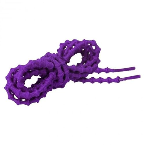 CORD ON - Lacci tecnici rotondi elastici Liaflex, senza bisogno di legare, regolabili. Unisex. Dimensione 3,1 mm x 7mm - 1 paio (Viola, 125 cm)