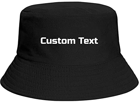 Miujonvy Fischerhut Custom Text Fischerhut verstaubarer Sommer-Reise-Sonnenhut