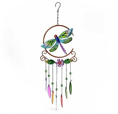 lmoikesz Windspiel Glas Anhänger Home Office Hotel Schlafzimmer Wohnzimmer Wand Hof Garten Indoor Outdoor Hängende Dekoration, Typ 3, Taschenpaket